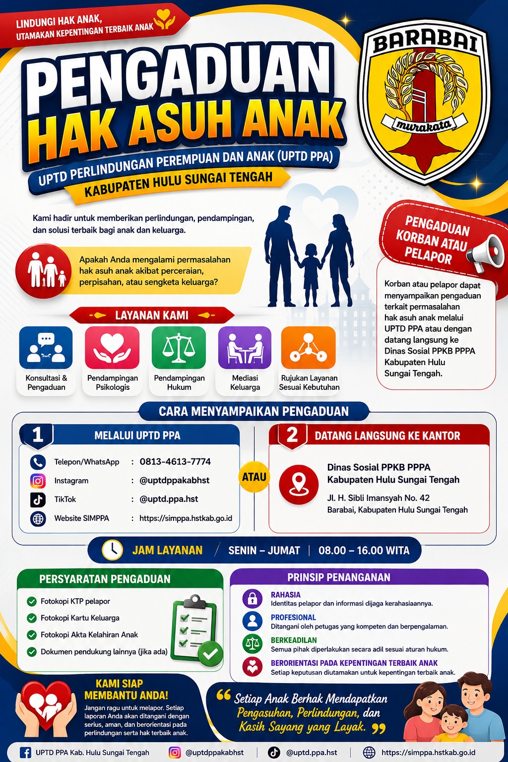 Pengaduan Hak Asuh Anak di UPTD PPA HST